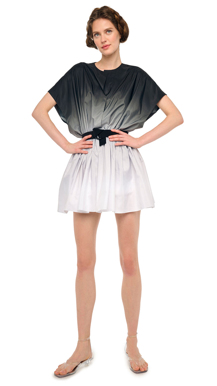 SLEEVELESS FLARED MINI DRESS #1