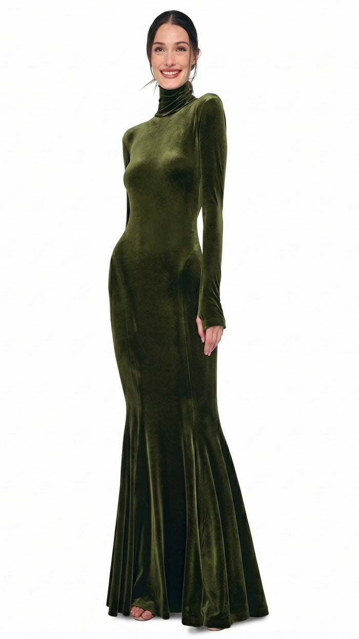 LONG SLEEVE TURTLE FISHTAIL GOWN #1