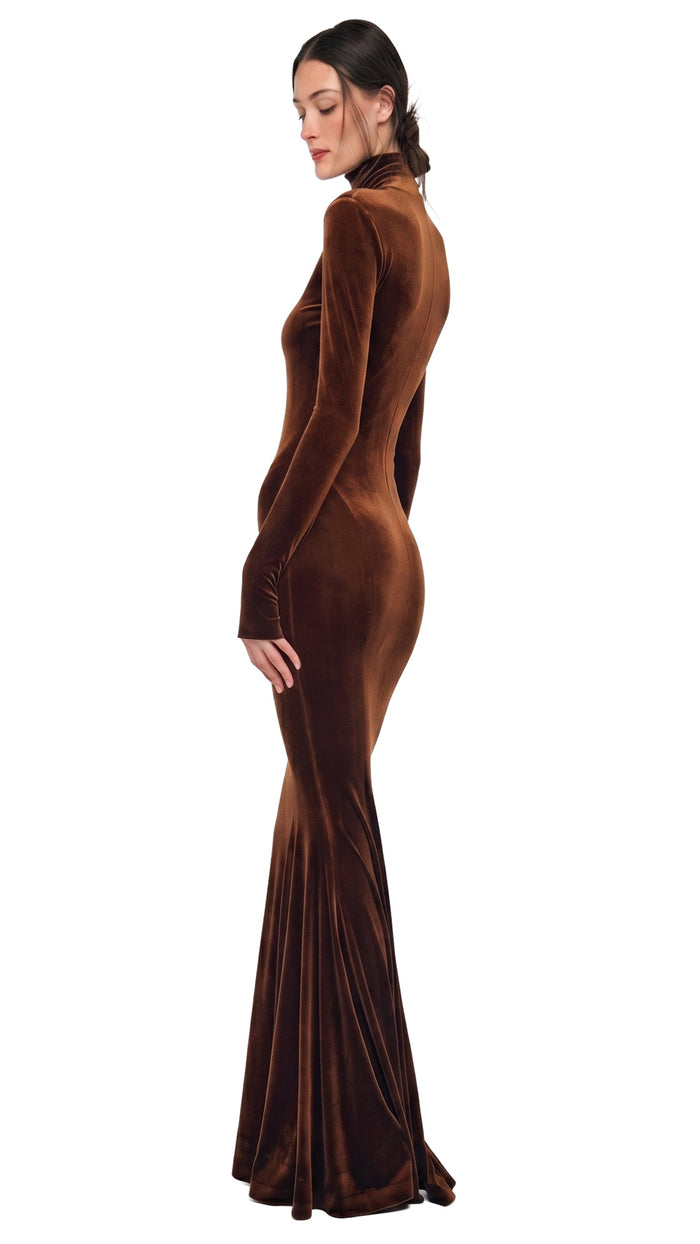 LONG SLEEVE TURTLE FISHTAIL GOWN #1