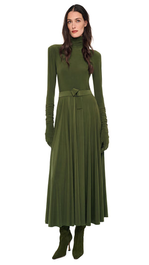 SHOULDER PAD TURTLE FLARED DRESS #1 Thumbnail
