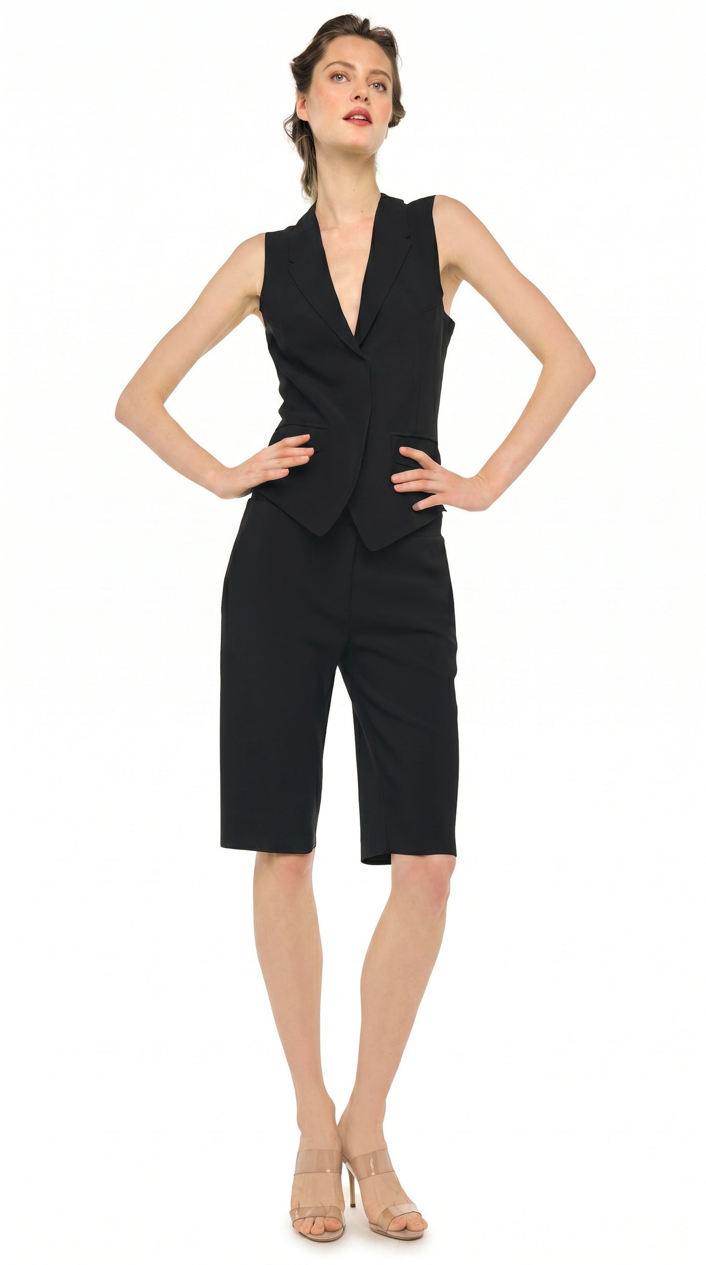 Norma Kamali Flat Front Bermuda Short