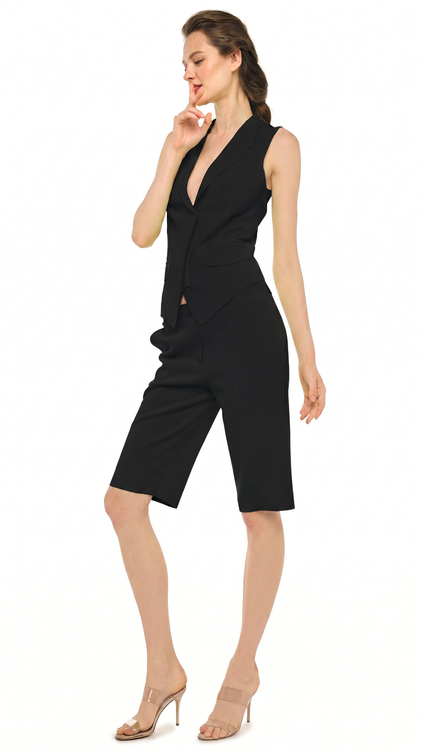 Norma Kamali Flat Front Bermuda Short