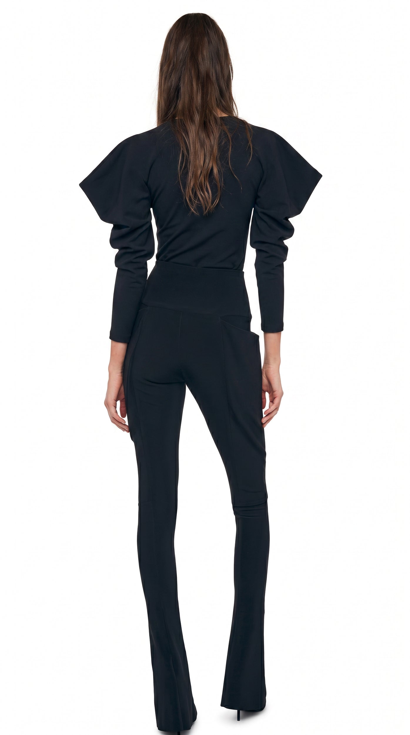 WING SLEEVE TOP – Black – Norma Kamali