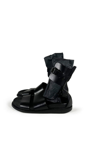 ANN DEMEULEMEESTER LEATHER GLADIATOR SANDALS #1 Thumbnail