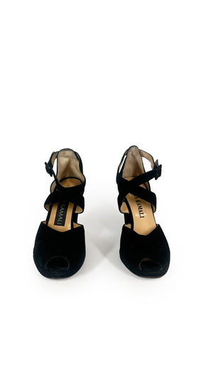 NORMA KAMALI SUEDE HEELED SANDAL #2 Thumbnail