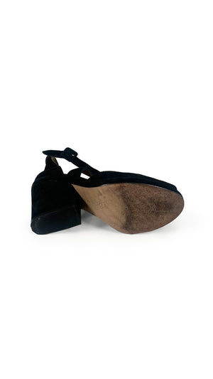 NORMA KAMALI SUEDE HEELED SANDAL #4 Thumbnail