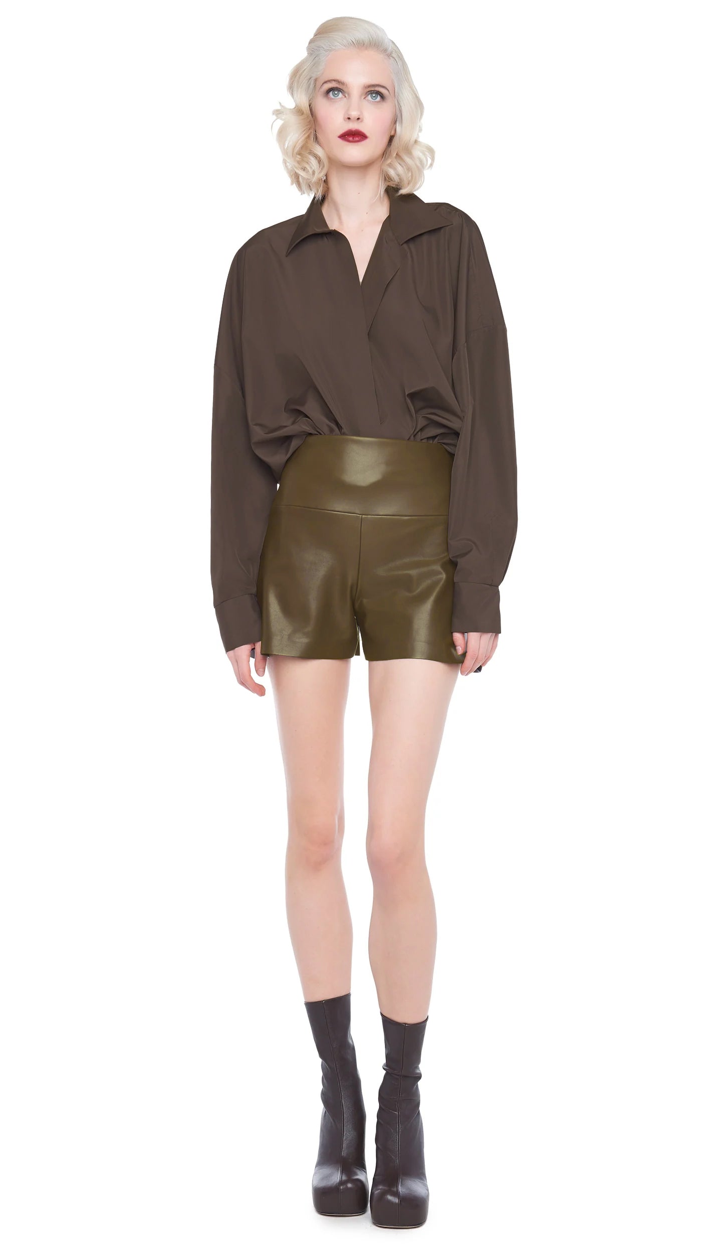 OVERSIZED NK BODYSUIT – Bark – Norma Kamali