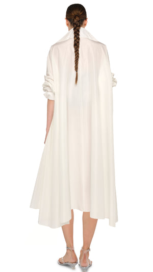 SUPER OVERSIZED NK SHIRT DRESS OPEN – Snow White – Norma Kamali