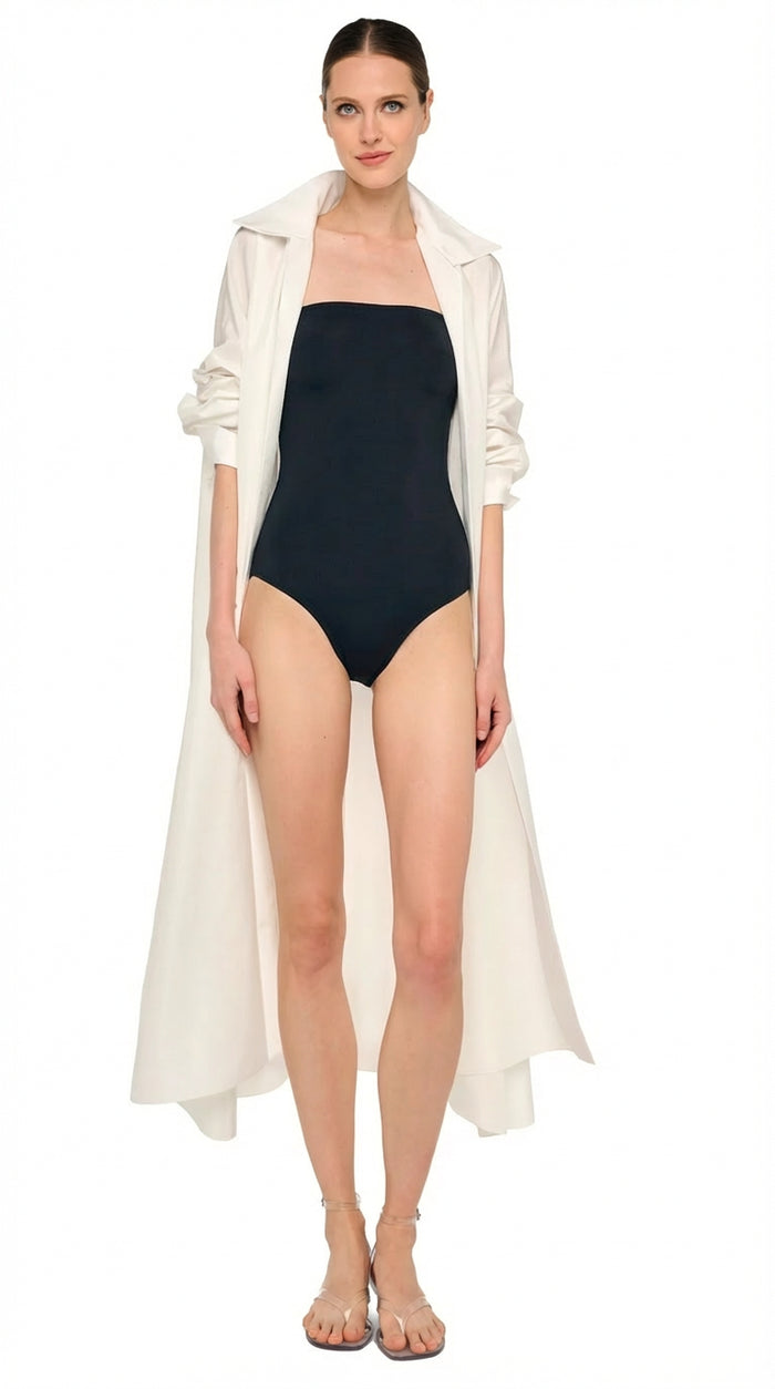 SUPER OVERSIZED NK SHIRT DRESS OPEN – Snow White – Norma Kamali