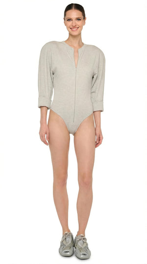 BOMBER 1980S ZIP FRONT BODYSUIT #6 Thumbnail