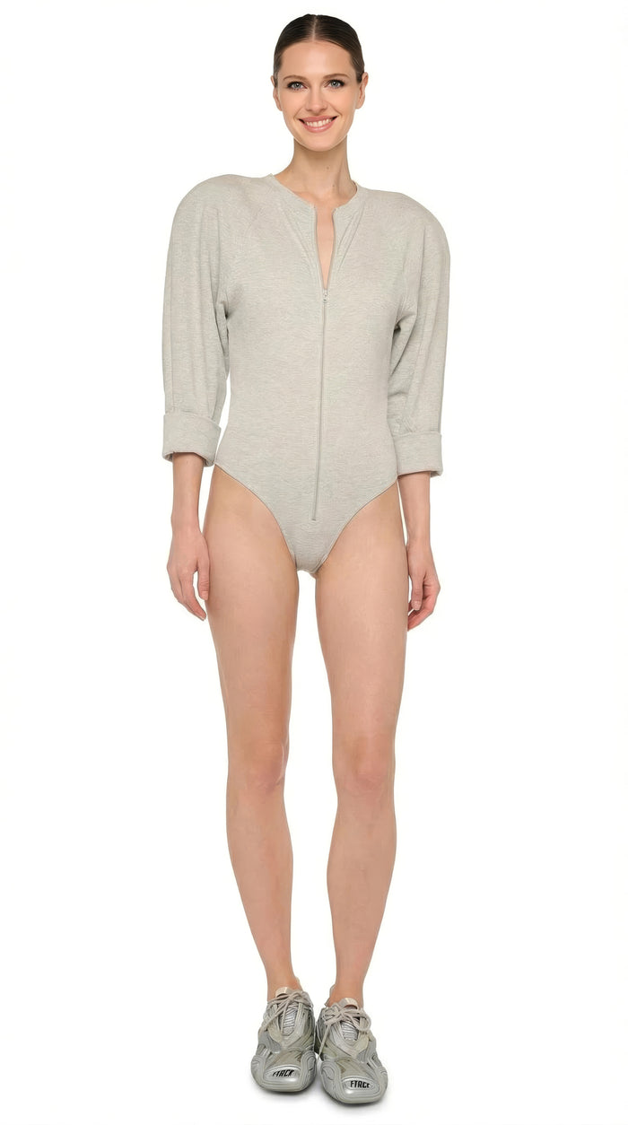 BOMBER 1980S ZIP FRONT BODYSUIT #6