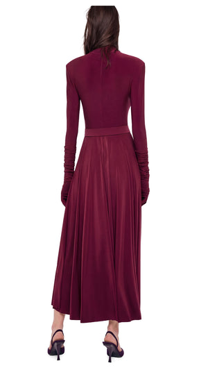 SHOULDER PAD TURTLE FLARED DRESS #3 Thumbnail
