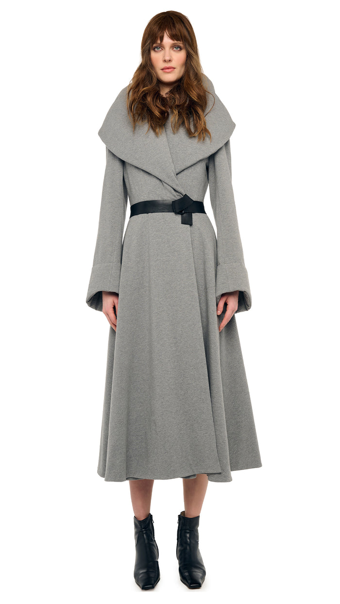 SHAWL COLLAR PEPLUM COAT #1