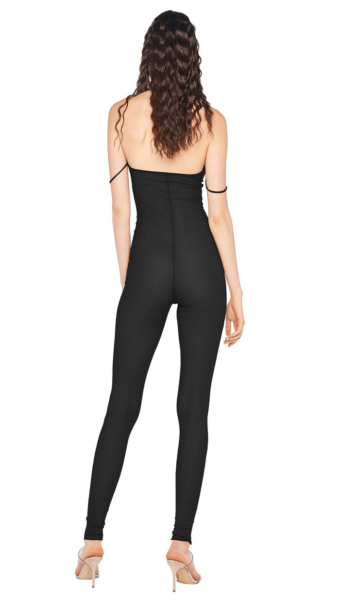 STRAPLESS SHIRRED FRONT CATSUIT #3