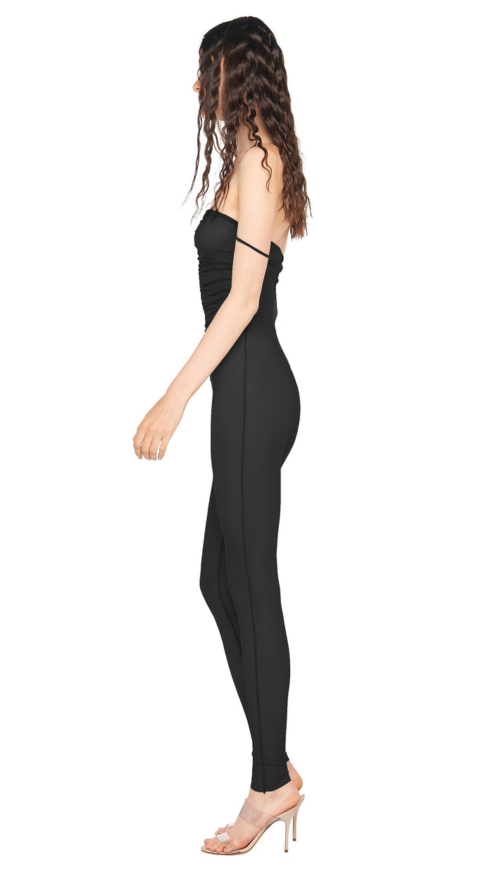 STRAPLESS SHIRRED FRONT CATSUIT #2