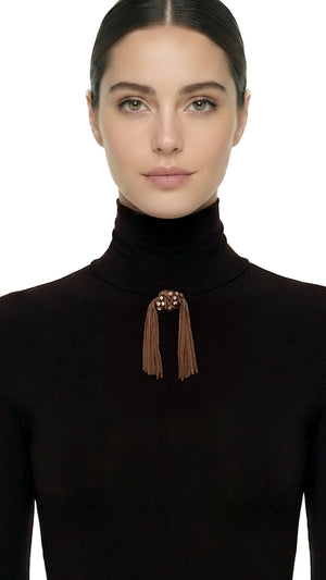 KNOT BROOCH WITH STONES #2 Thumbnail