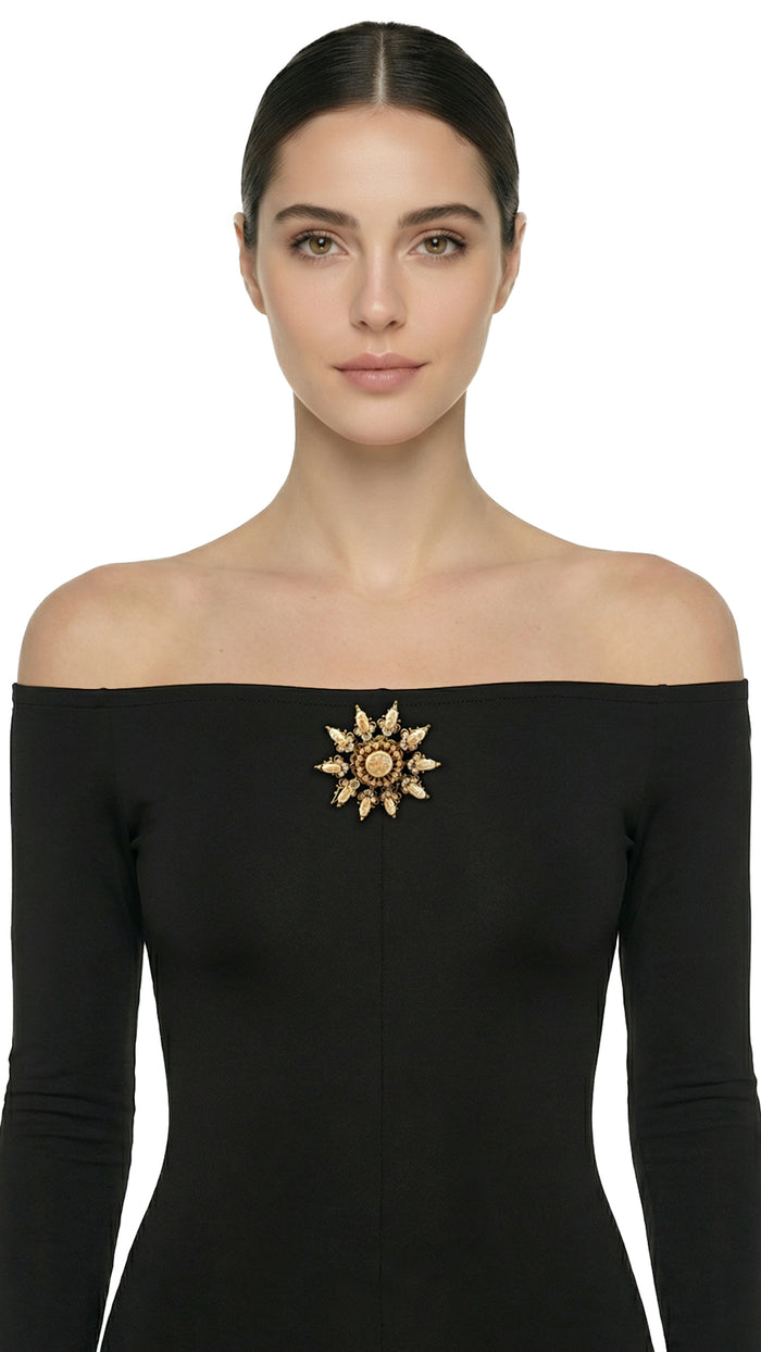 MIRIAM HASKELL BEADED BROOCH #1