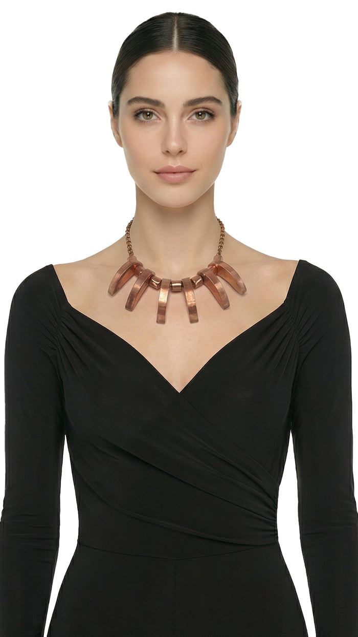 COLORED BRASS NECKLACE #1