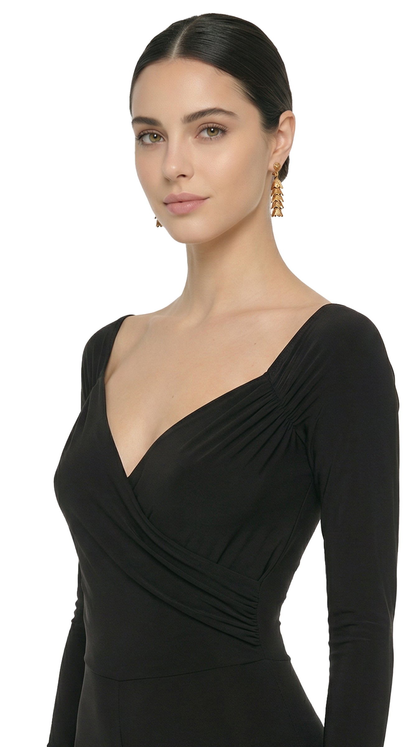 Norma Kamali Tiered Drop Earrings - Brass Norma Kamali Tiered Drop Earrings - Brass