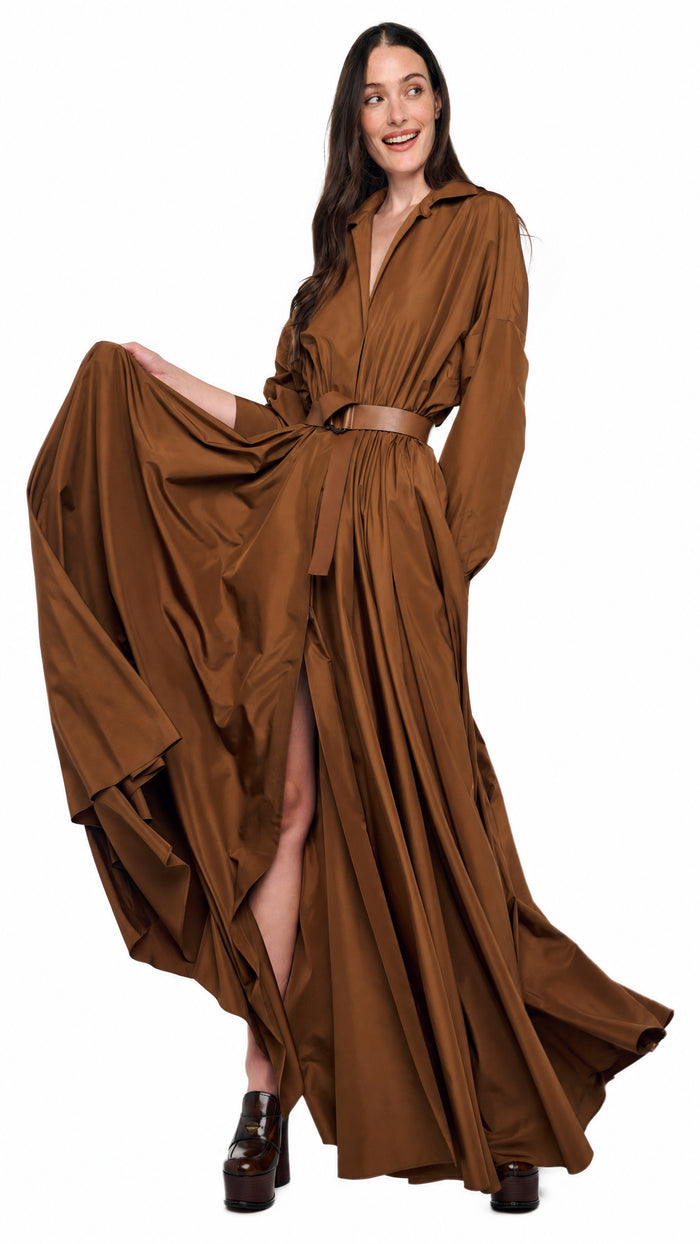 OVERSIZED NK SHIRT FLARED GOWN #5