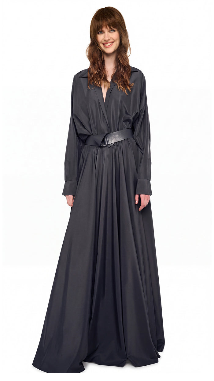 OVERSIZED NK SHIRT FLARED GOWN #2