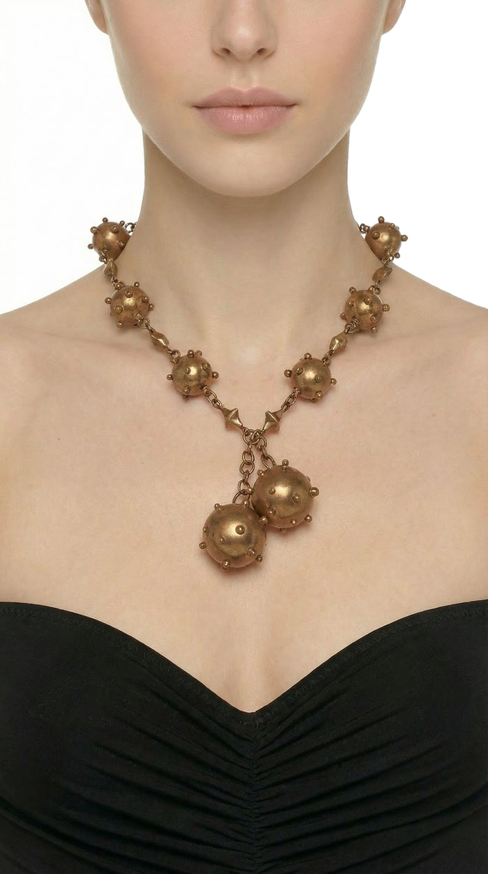 SPIKE NECKLACE AND BOW SPIKE BANGLE #2