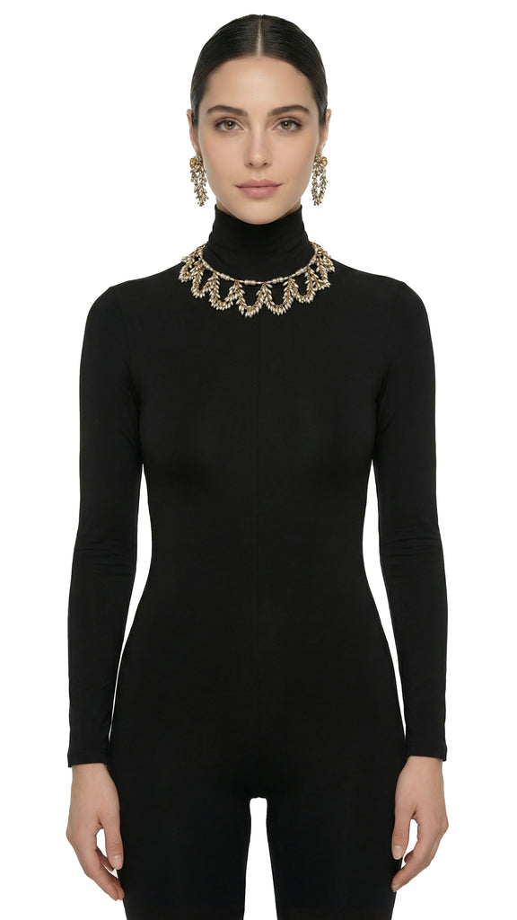 MIRIAM HASKELL BEADED EARRINGS NECKLACE SET