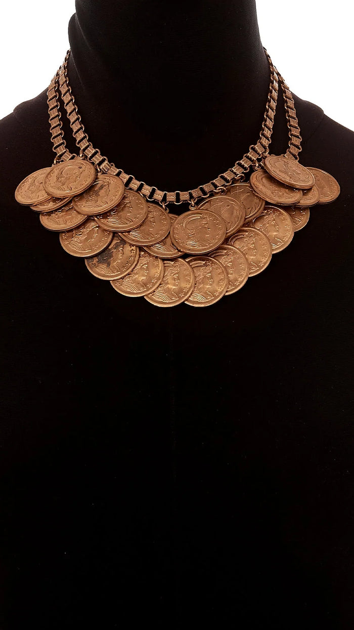 COIN NECKLACE DUAL BRACELET SET #3