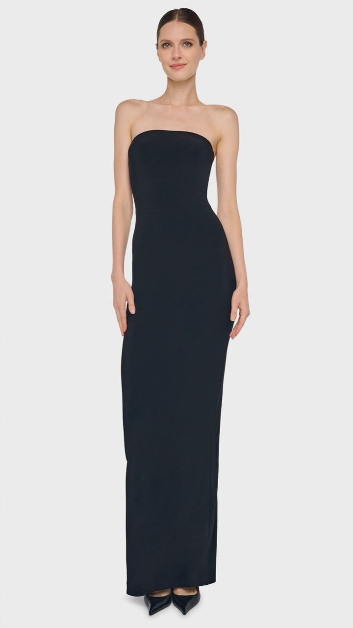 black strapless maxi dress STRAPLESS LONG DRESS – Black – Norma Kamali