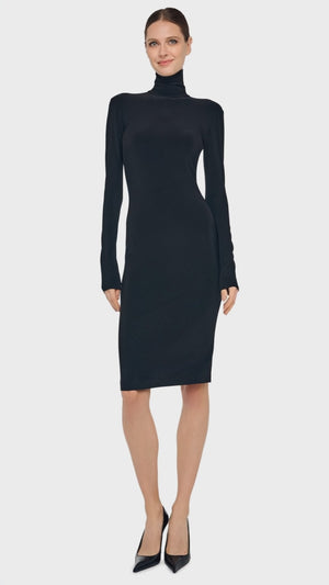 LONG SLEEVE TURTLENECK DRESS TO KNEE thumbnail