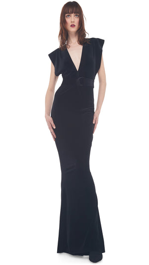 V NECK RECTANGLE GOWN #1 Thumbnail