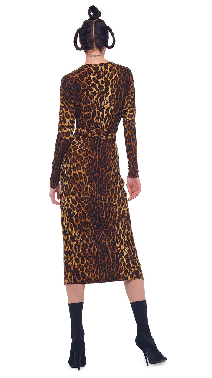 DOLMAN WRAP STRAIGHT DRESS #3