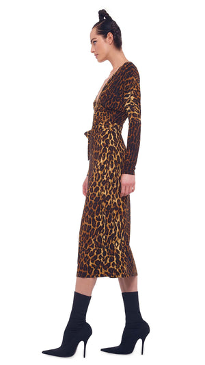 DOLMAN WRAP STRAIGHT DRESS #2 Thumbnail