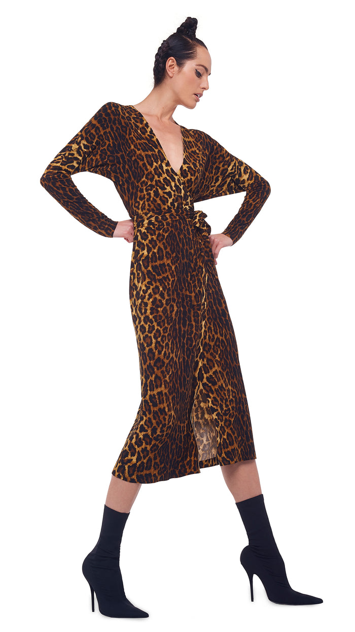 DOLMAN WRAP STRAIGHT DRESS #5