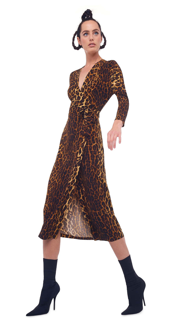DOLMAN WRAP STRAIGHT DRESS #4