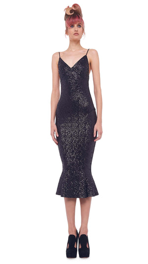 SEQUIN SLIP FISHTAIL DRESS #1 Thumbnail