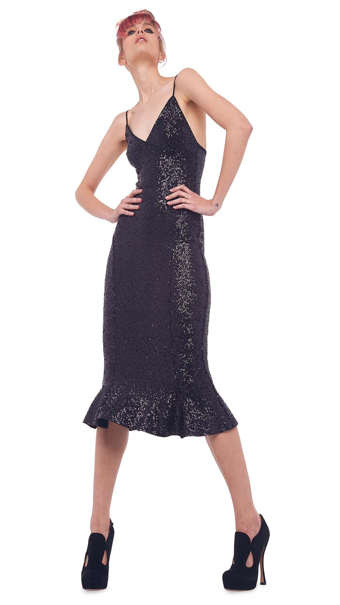 SEQUIN SLIP FISHTAIL DRESS #4