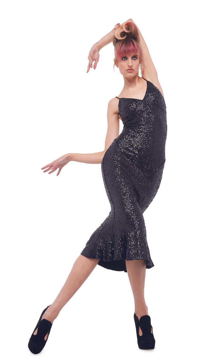 SEQUIN SLIP FISHTAIL DRESS #5