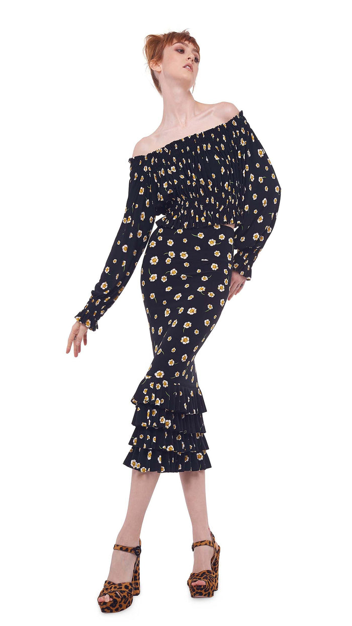 CROPPED PEASANT TOP #4