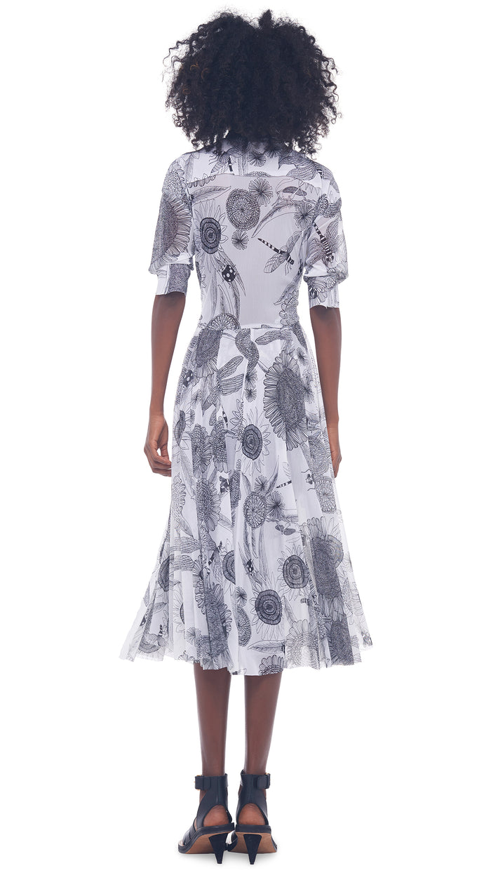 PUFF SLEEVE NK SHIRT DRESS #3