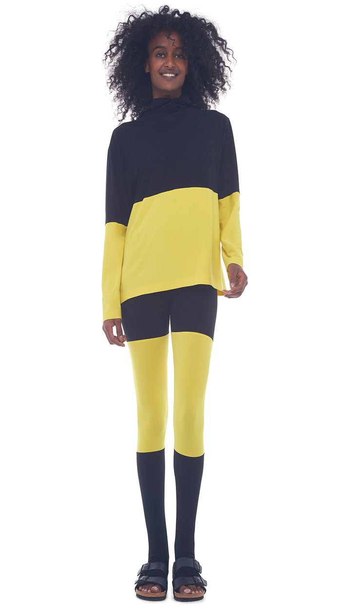 SPLICED SHORT BF HOODED TOP #1
