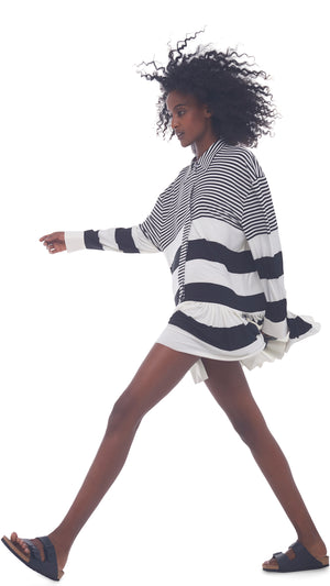 SPLICED BF RUFFLE NK SHIRT #4 Thumbnail