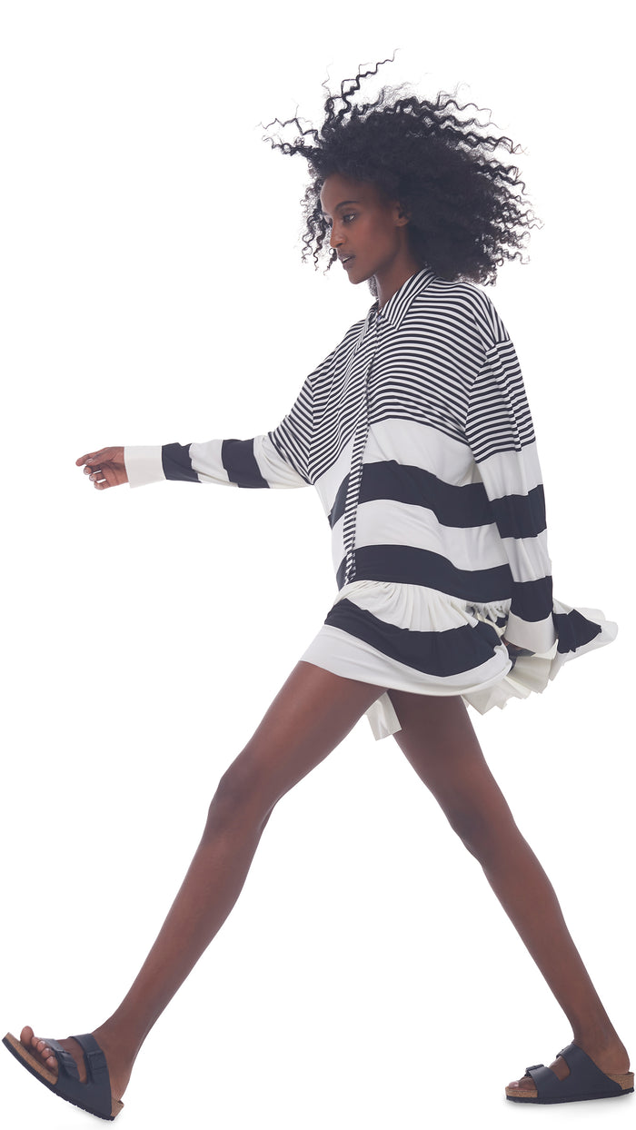 SPLICED BF RUFFLE NK SHIRT #4