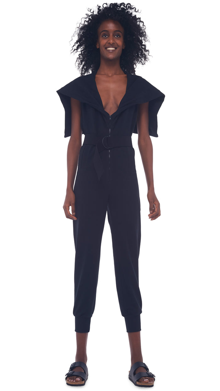 HALTER ZIP HOODIE JUMPSUIT #1