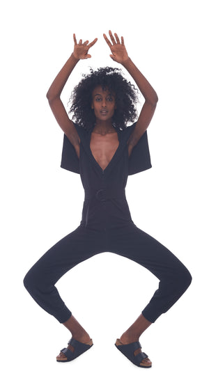HALTER ZIP HOODIE JUMPSUIT #16 Thumbnail