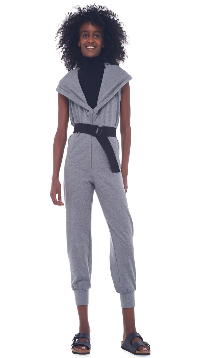 HALTER ZIP HOODIE JUMPSUIT #1
