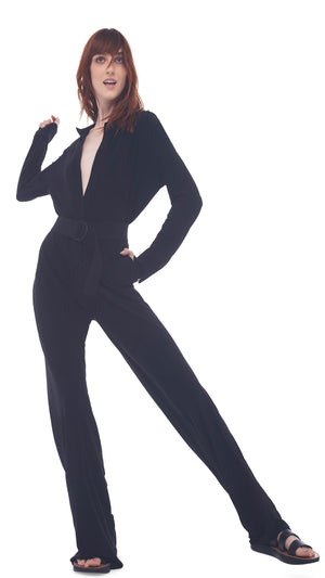 NK SHIRT STRAIGHT JUMPSUIT #5 Thumbnail