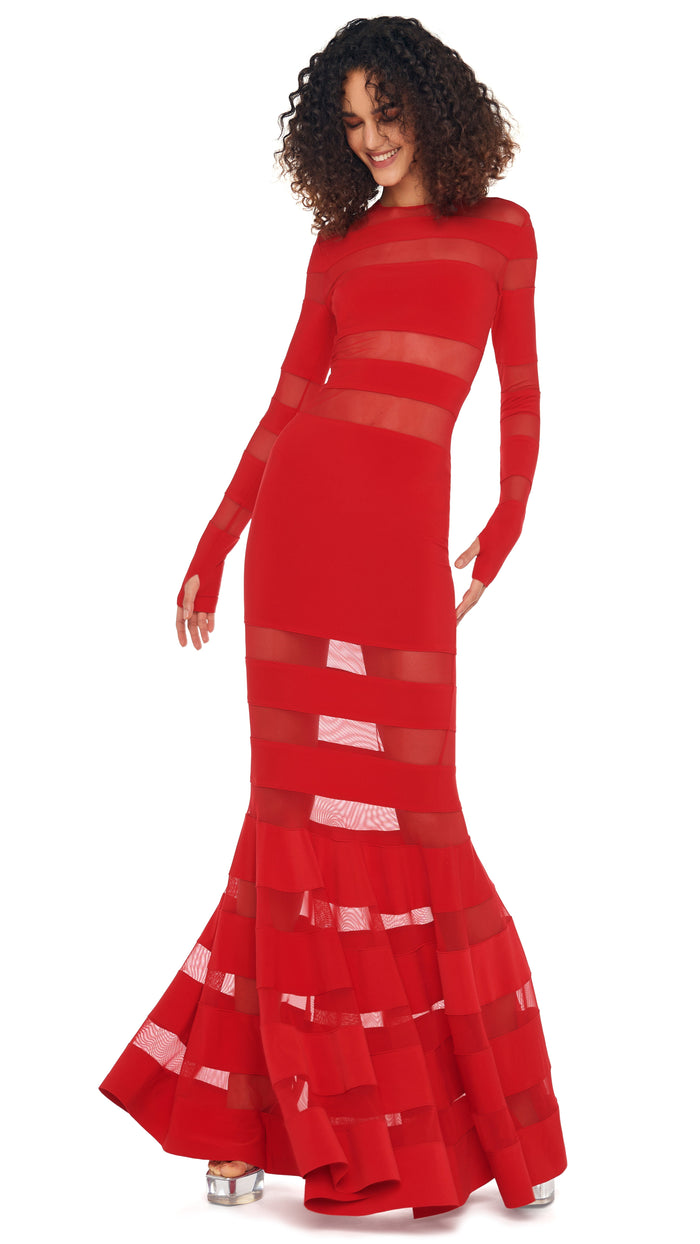 SPLICED DRESS FISHTAIL GOWN #5