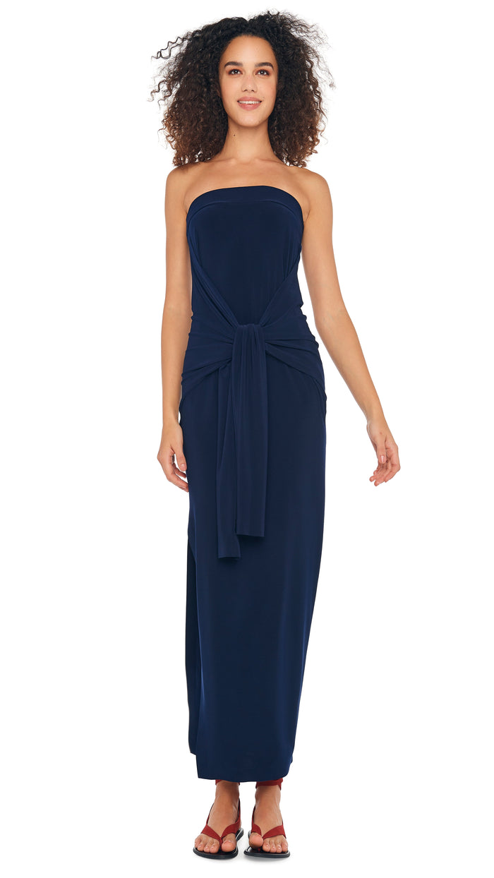 STRAPLESS ALL IN ONE SIDE SLIT GOWN #1