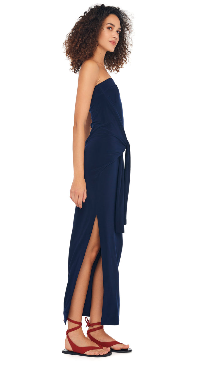 STRAPLESS ALL IN ONE SIDE SLIT GOWN #4